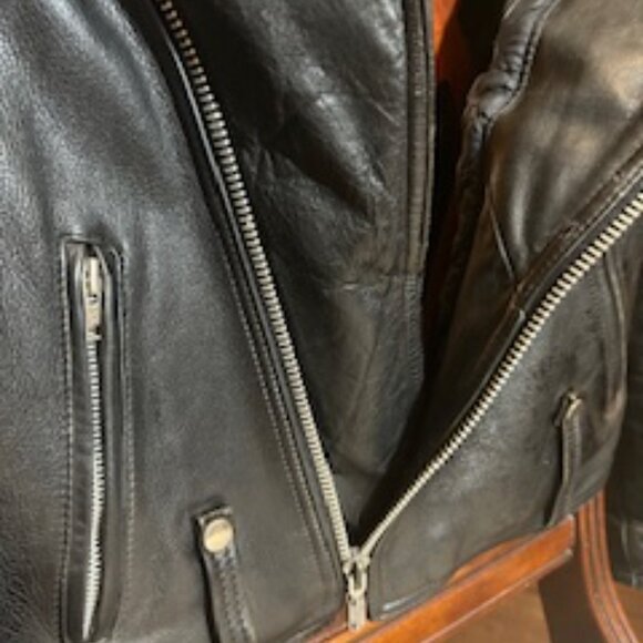 Rare 1970s Harley Davidson Leather Jacket with Spleen Guard/Belt SZ. 40 - Picture 15 of 16